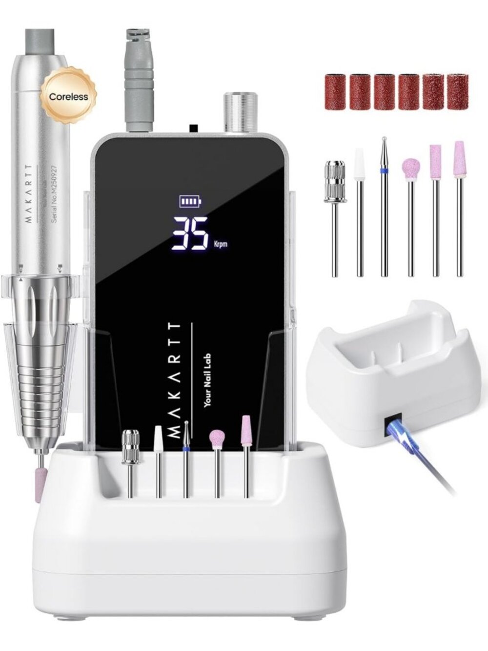 Professional Nail Drill E-File 35000RPM for Nail Techs - Portable & Powerful